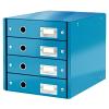 Produkt: Zásuvkový box Leitz Click & Store se 4 zásuvkami Metalická modrá