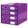 Produkt: Zásuvkový box Leitz Click & Store se 4 zásuvkami Purpurová