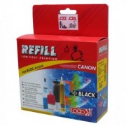Logo refil pro BC02, black, 2x20ml, pro Canon BJ10, BJ 20, BJC200, 240, 250, 210, 230