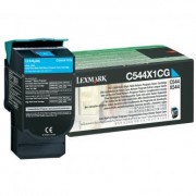 Lexmark originální toner C544X1CG, cyan, 4000str., return, extra high capacity, Lexmark X544x