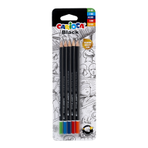 Tužka grafitová Carioca Black trojhranná 5-sada mix tvrdostí