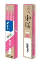 Náplň pro roller gel. Pilot Frixion Clicker 0,5 mm růžová 3ks