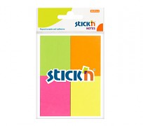 Samolepicí bločky Stick'n 38 x 51mm 4 neonové barvy
