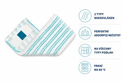 Náhrada na mop Leifheit Clean Twist M Ergo 52123 bílá/tyrkysová