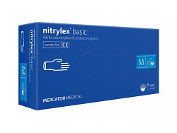 Rukavice jednorázové Nitrylex Basic nepudr. nitrilové 100ks medium modré