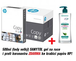 Papír HP COPY 5x500 listů + Sanytol gel 500ml zdarma