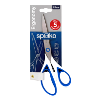 Nůžky kancelářské  SPOKO Ergonomy 23cm bílo-modré