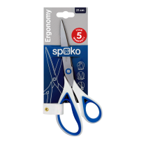 Nůžky kancelářské  SPOKO Ergonomy 21cm bílo-modré