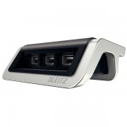 USB nabíječka Leitz Style s 3 porty Saténově černá