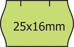 Etikety pro et.kleště 25 x 16 mm reflexní zelená 