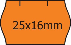 Etikety pro et.kleště 25 x 16 mm reflexní oranžová