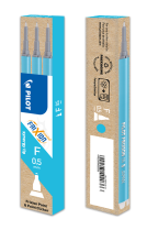 Náplň pro roller gel. Pilot Frixion Point jehličkový hrot(F) 3ks světle modrá 