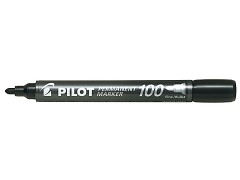 Popisovač perm. Pilot 100 kulatý hrot černý