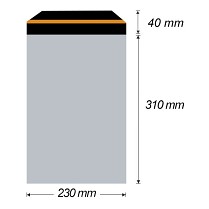 Obálka plastová samolepicí 230 x 310 mm + 40 mm x 0,06 mm  50ks