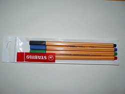 Popisovač liner STABILO Point 88 hrot 0,4mm 4-sada
