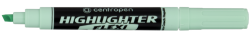 Zvýrazňovač Centropen Highlighter Flexi SOFT COLOURS 8542 klínový hrot pastelově zelený