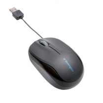 Počítačová myš Kensington Pro Fit™ Mobile s navíjením kabelu Černá