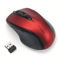 Bezdrátová počítačová myš střední velikosti Kensington Pro Fit™® Červená