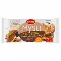 Sušenky ovesné EMCO MYSLI na zdraví 60g nugátové s čokoládou