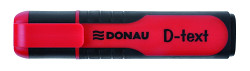 Zvýrazňovač DONAU D-TEXT klínový hrot 1-5 mm červený
