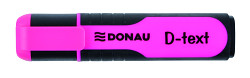 Zvýrazňovač DONAU D-TEXT klínový hrot 1-5 mm růžový