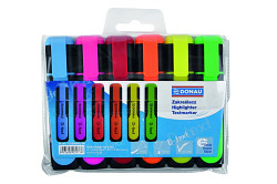 Zvýrazňovač DONAU D-TEXT klínový hrot 1-5 mm 6-sada 