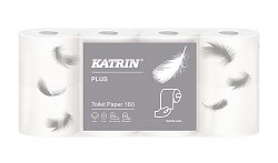 Toaletní papír Katrin Plus Toilet 160 - 2-vrstvý bílý 8 rolí - 100% celulóza