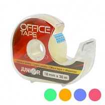 Odvíječ s lepicí páskou Junior 18mm x 30m čirá mix barev