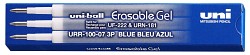 Náplň pro roller gel. gumovací UNI URN-181-07 a UF-222-07 3 kusy modrá