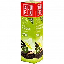 Odpadkové pytle ALUFIX  70L,  8ks 14µm zatahovací 64x71cm s aroma Čaj s vanilkou
