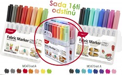 Popisovač na textil MONAMI 470 set A sada 16 kusů