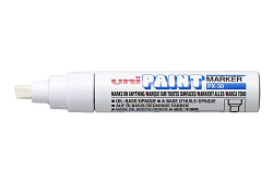 Popisovač lakový UNI Paint Marker PX-30 klínový hrot Bold 4,0 - 8,5 mm bílý