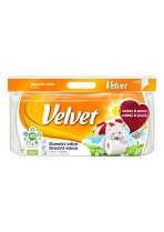 Toaletní papír Velvet Sluneční edice 8 rol. 3-vrstvý jemně bílý