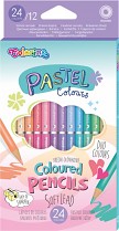 Pastelky COLORINO PASTEL oboustranné pastelové barvy kulaté  24 barev