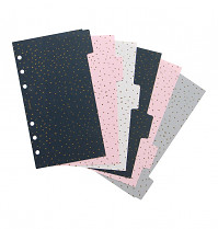 Filofax CONFETTI A6 osobní náhradní náplň  rozdělovač 6 kusů   