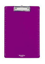 Psací podložka s klipem FLEXOFFICE A4 plast purpurová