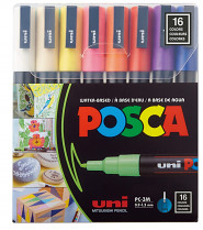 Popisovač POSCA PC-3M pro DIY použití hrot tenký 16-sada  mix barev