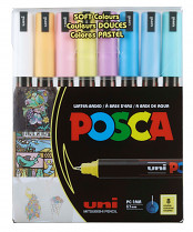 Popisovač POSCA PC-1MR pro DIY použití hrot ultra tenký 8-sada pastelové barvy   
