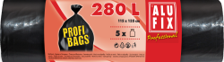 Odpadkové pytle Alufix PROFI 280l 115x135cm, 60µm 5ks černé pevné