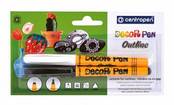Popisovač Centropen DECOR PEN OUTLINE 2628  2-sada černý, bílý