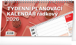 Kalendář stolní Plánovací řádkový 2026