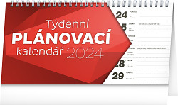 Kalendář stolní Plánovací řádkový 2024