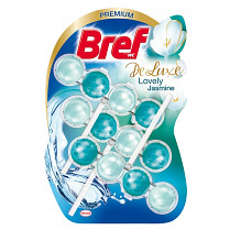 Osvěžovač WC Bref DE LUXE Lovely Jasmine 3 kusy 