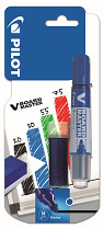 Popisovač bílé tabule Pilot V-Board 2,3 mm modrý + náplň 