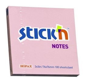 Samolepicí bločky Stick'n 76 x 76mm pastelově růžový