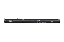 Kreativní liner UNI PIN 07 voděodolný 0,7 mm černý      