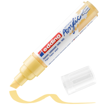 Popisovač akrylový EDDING e-5000 klínový hrot B  pastelově žlutý 915