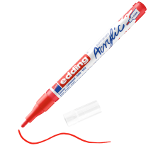 Popisovač akrylový EDDING e-5300 hrot F dopravní červená 902