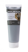 Akrylová barva MOLENAER 250 ml stříbrná