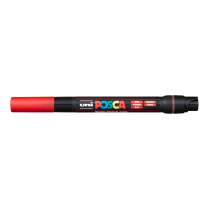 Popisovač akrylový POSCA PCF-350 štětcový hrot červený 15